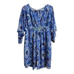 Chico's Blue and White Swim Coverup